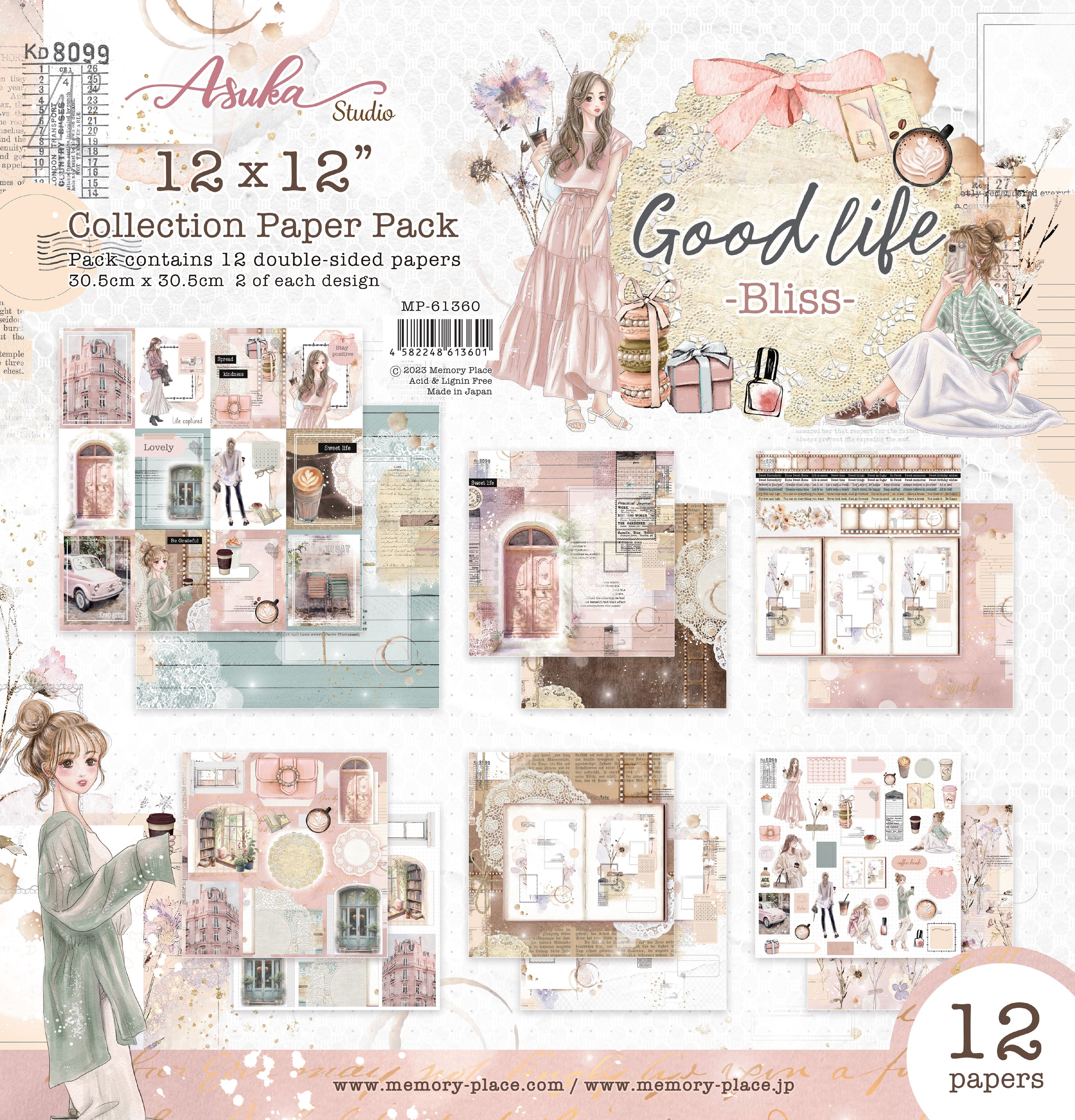 Asuka Studio - Good Life  - Bliss -  Collection pack -  12 x 12"