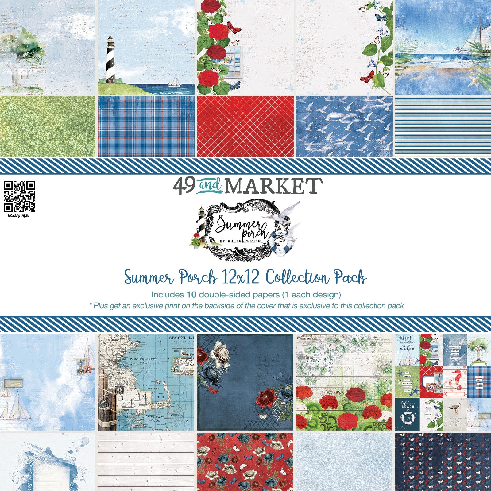 49 and Market - Summer Porch Collection -   12 x 12"