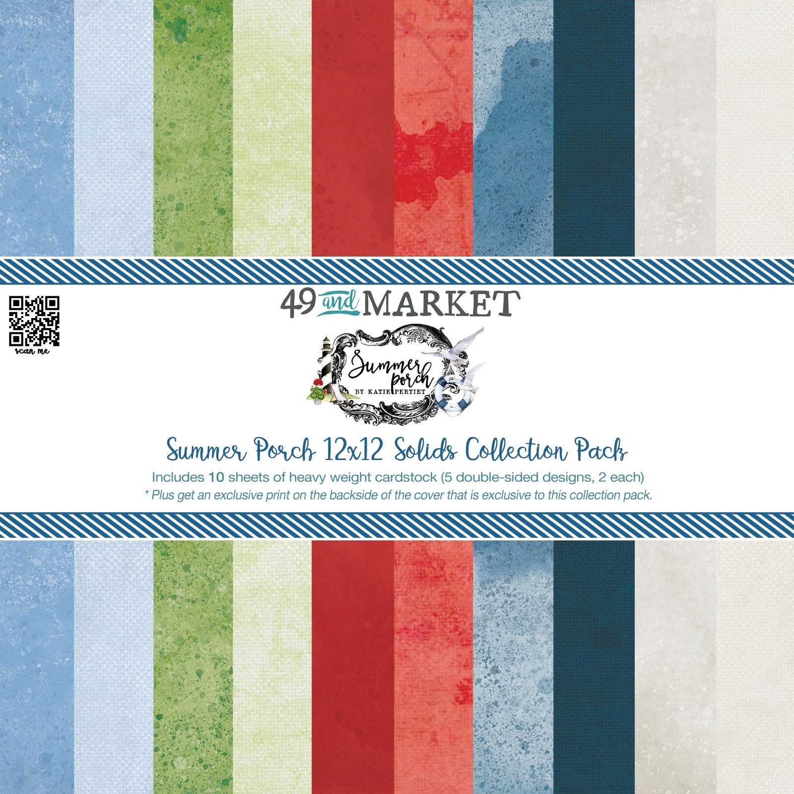 49 and Market - Summer Porch - Solids Collection Pack -  12 x 12"