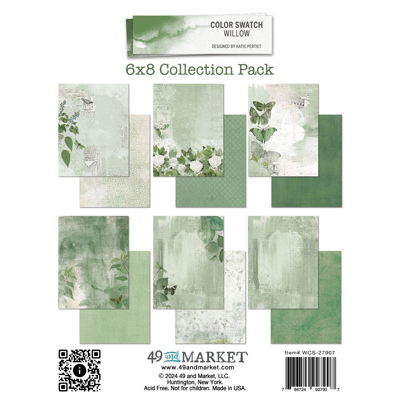 49 and Market - Color Swatch - Willow Collection pack - 6" x 8"