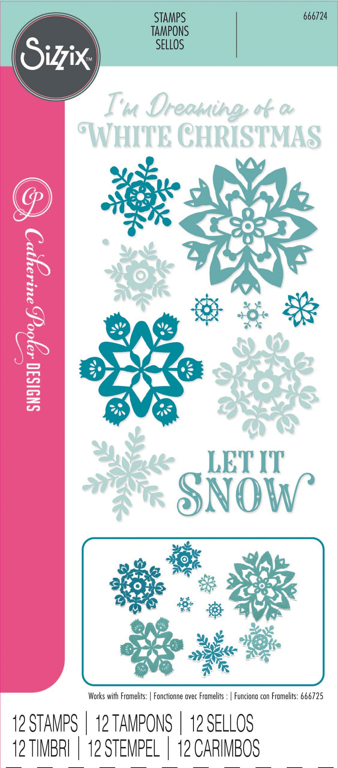 Sizzix - Catherine Pooler - Clear Stamp - White Christmas