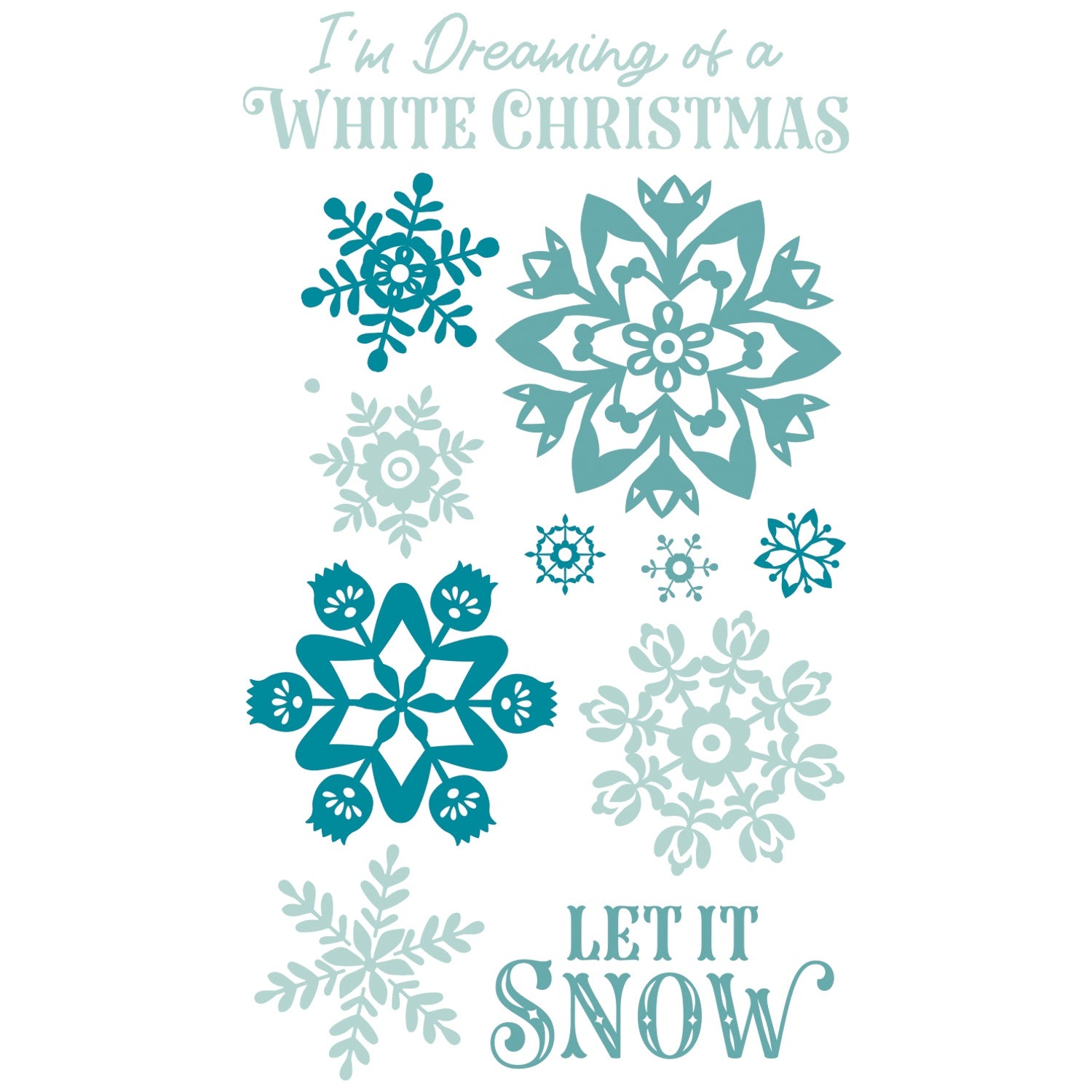 Sizzix - Catherine Pooler - Clear Stamp - White Christmas