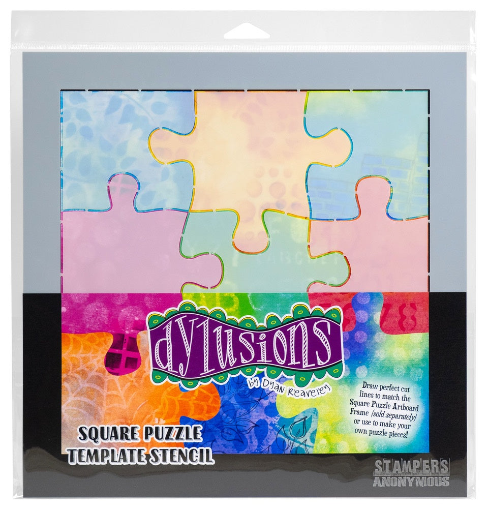 Dylusions - Template Stencil - Square Puzzle