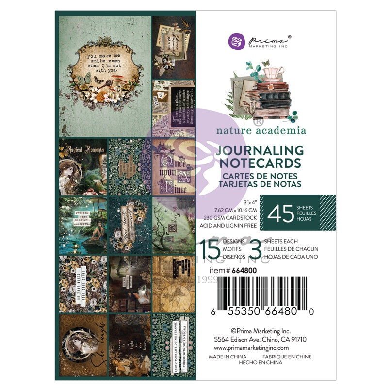 Prima - Nature Academia  - 3x4" Journaling Cards