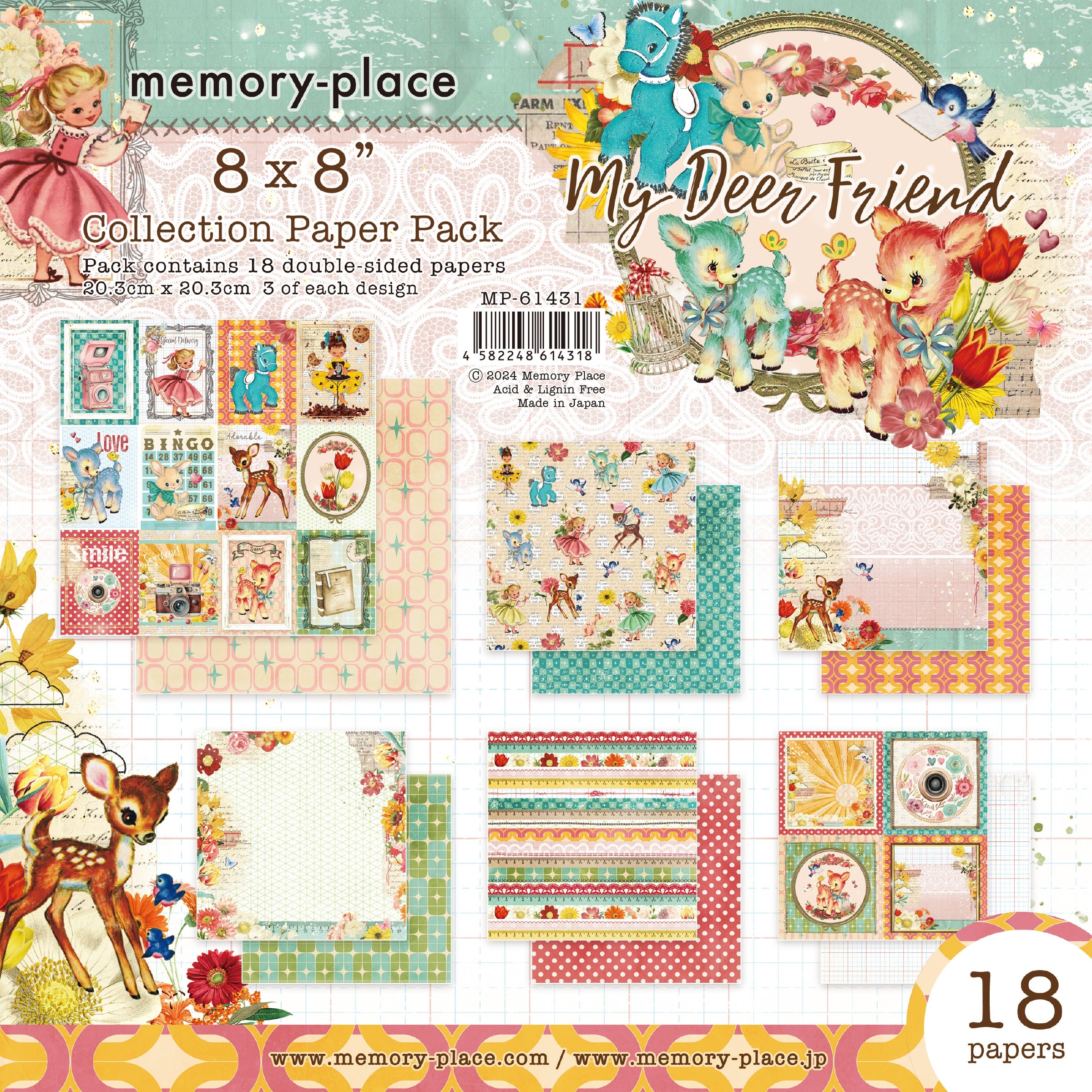 Memory Place - My Deer Friend - Paper Pack - 8 x 8"