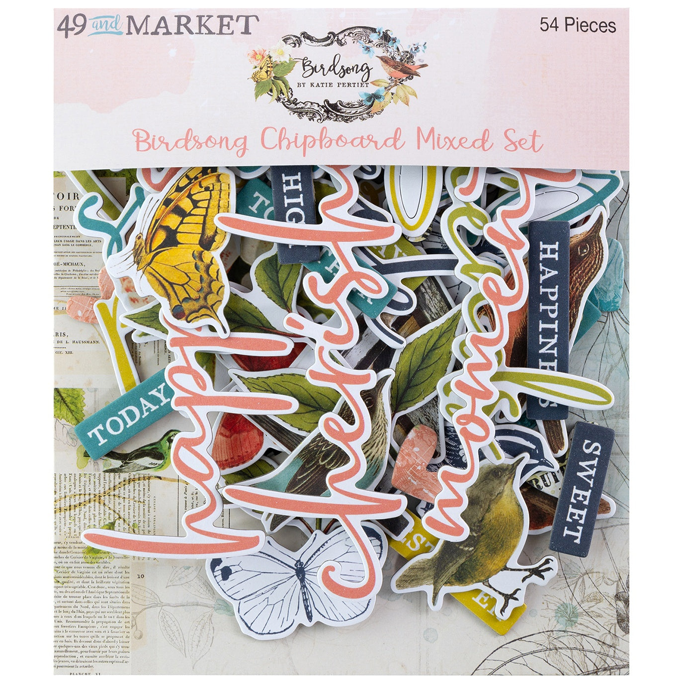 49 and Market - Birdsong - Chipboard Set