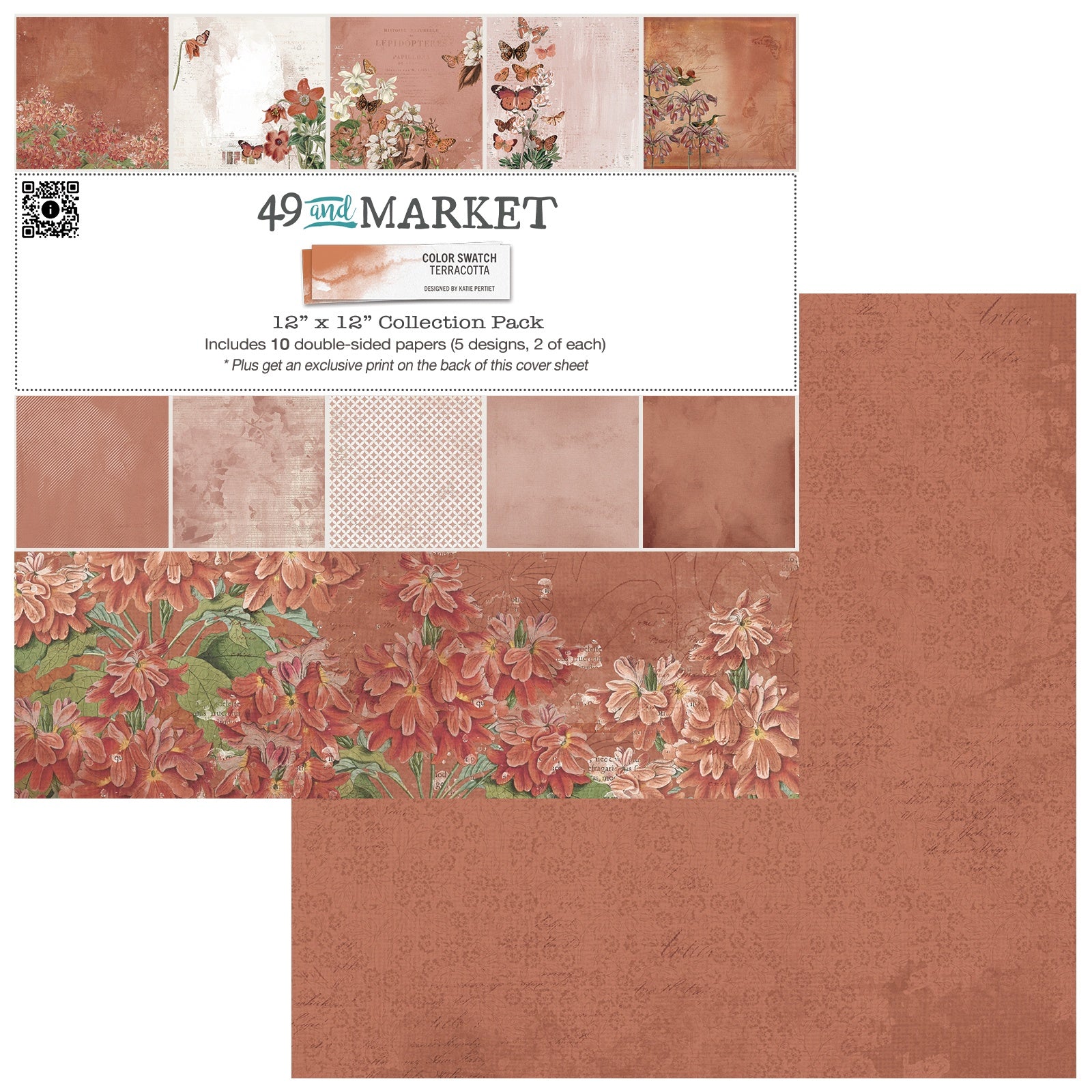 49 and Market - Color Swatch - Terracotta Collection -   12 x 12"