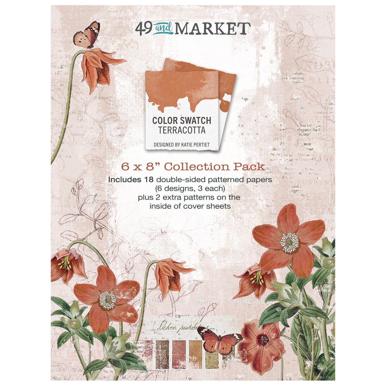 49 and Market - Color Swatch - Terracotta Collection pack - 6" x 8"