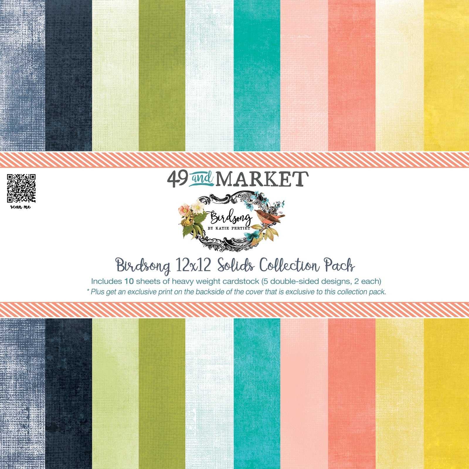 49 and Market - Birdsong - Solids Collection Pack -  12 x 12"