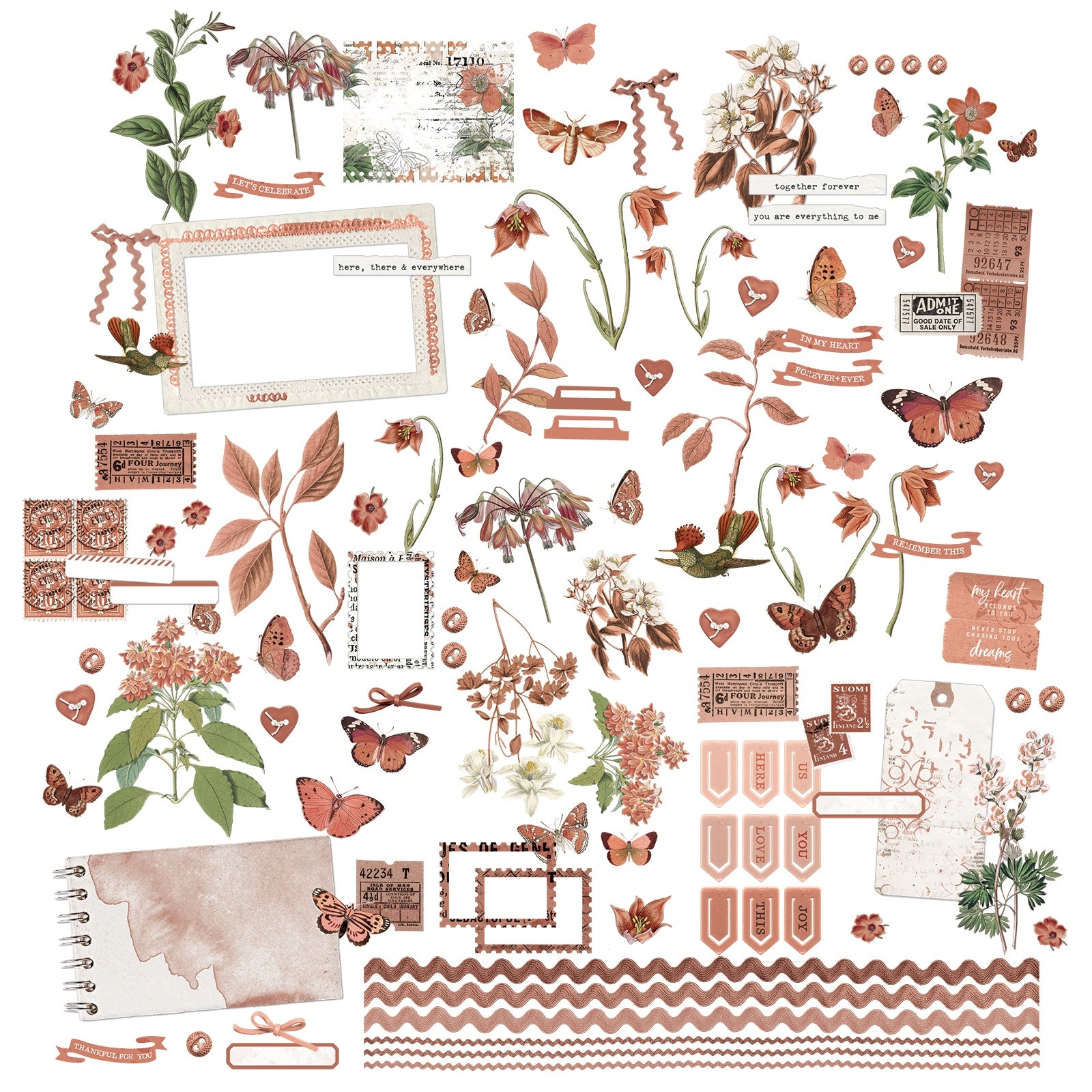 49 and Market - Color Swatch - Terracotta - Elements Laser Cut Outs