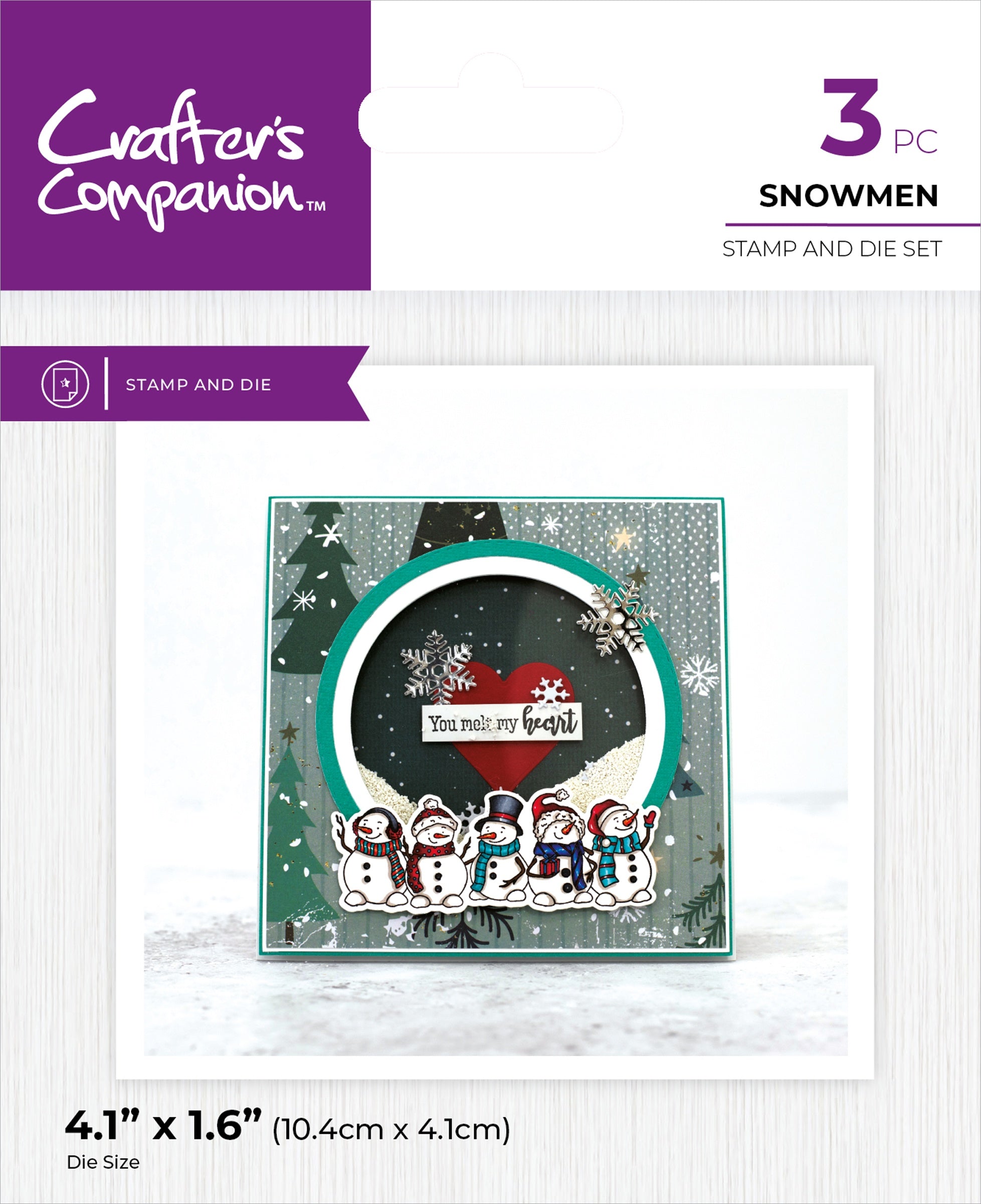 Crafters Companion - Stamp and Die set -   Snowmen