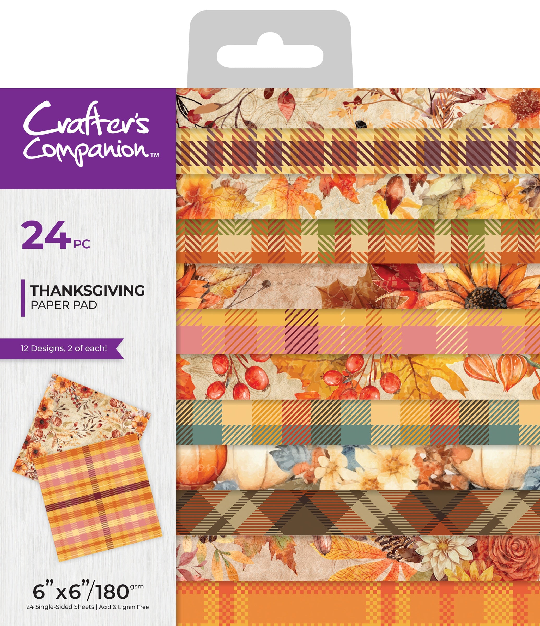 Craft Consortium - Thanksgiving - Paper Pad  6 x 6"