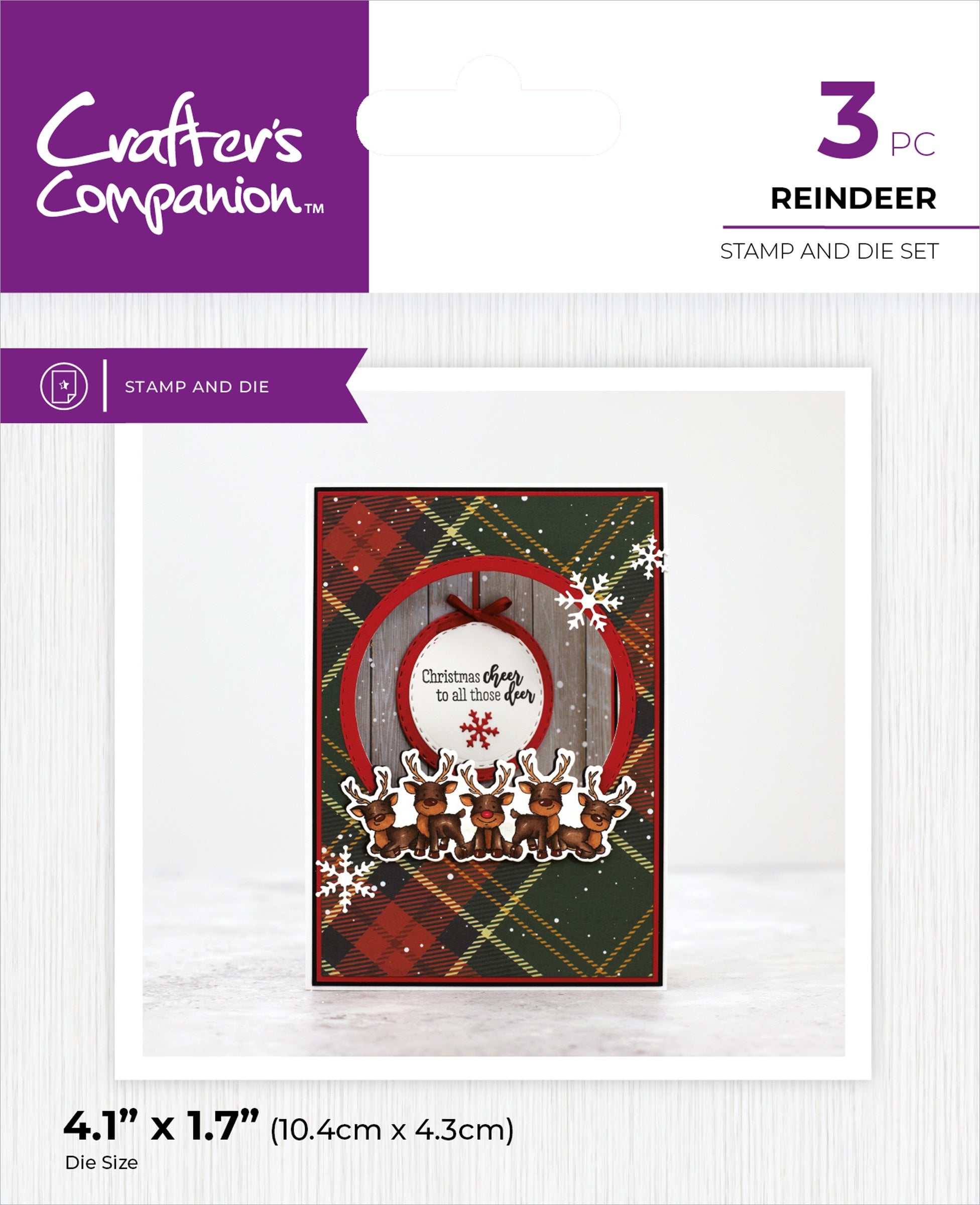 Crafters Companion - Stamp and Die set -   Reindeer