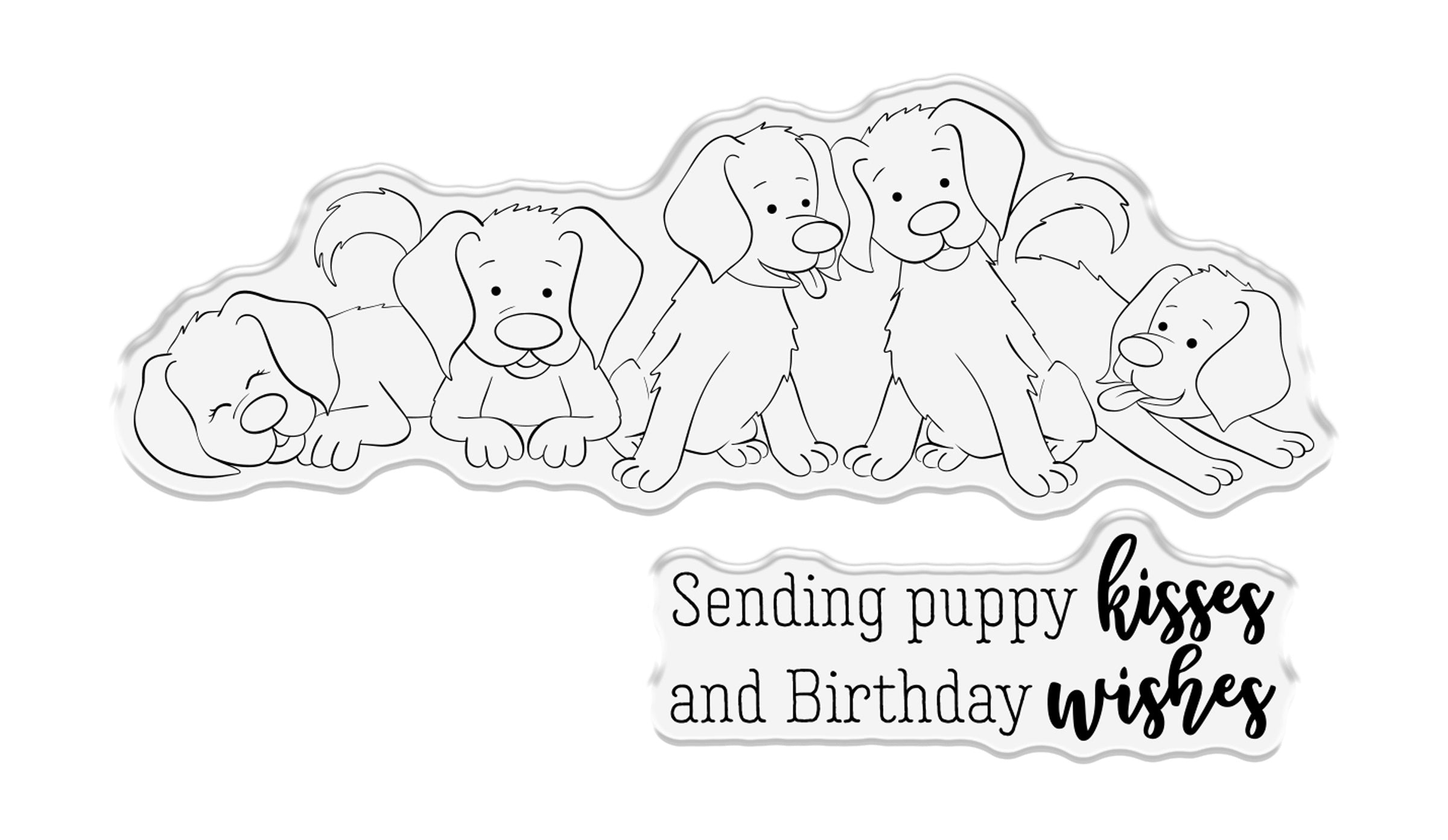 Crafters Companion - Stamp and Die set -   Puppies