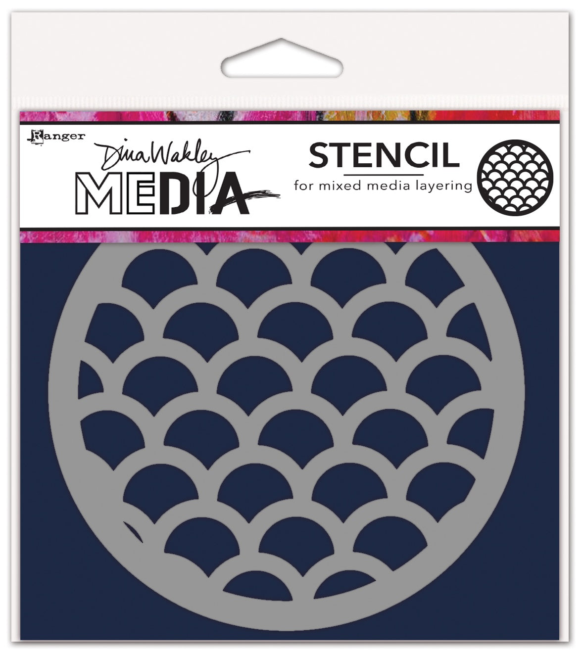 Dina Wakley Media - Stencil - Coaster - Scales