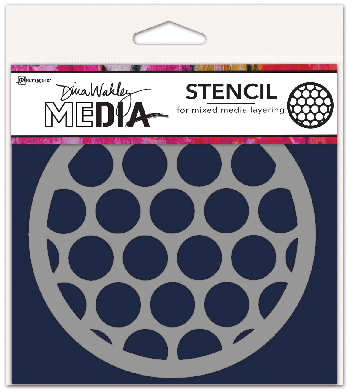 Dina Wakley Media - Stencil - Coaster - Big Circles