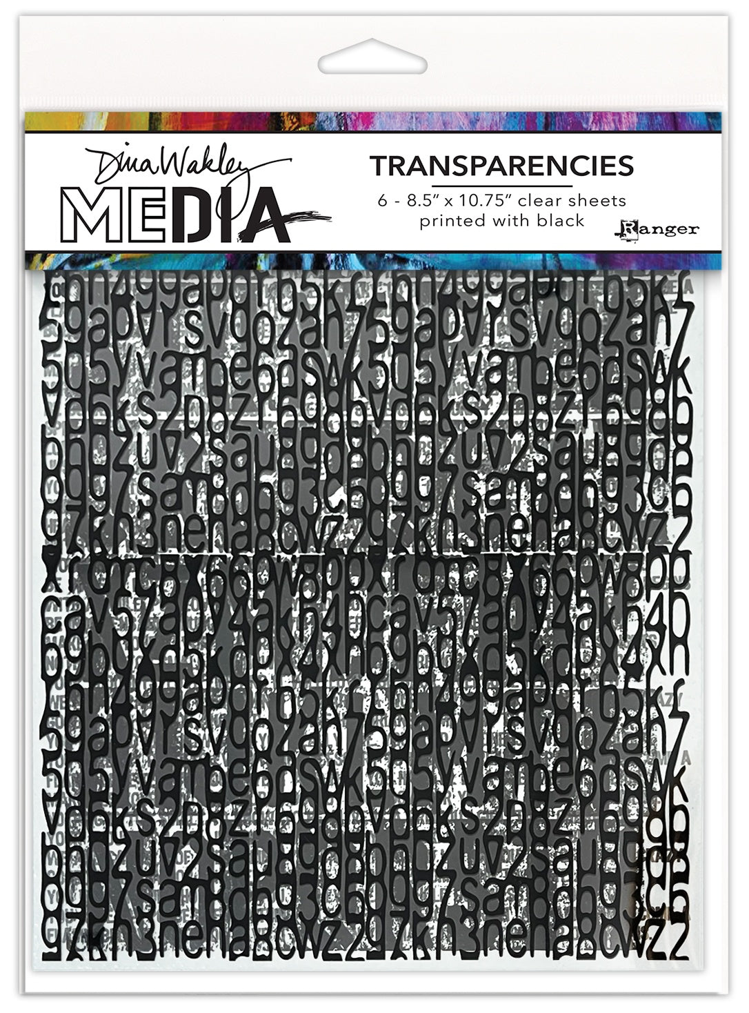 Dina Wakley Media - Transparencies  - Typographi set 2