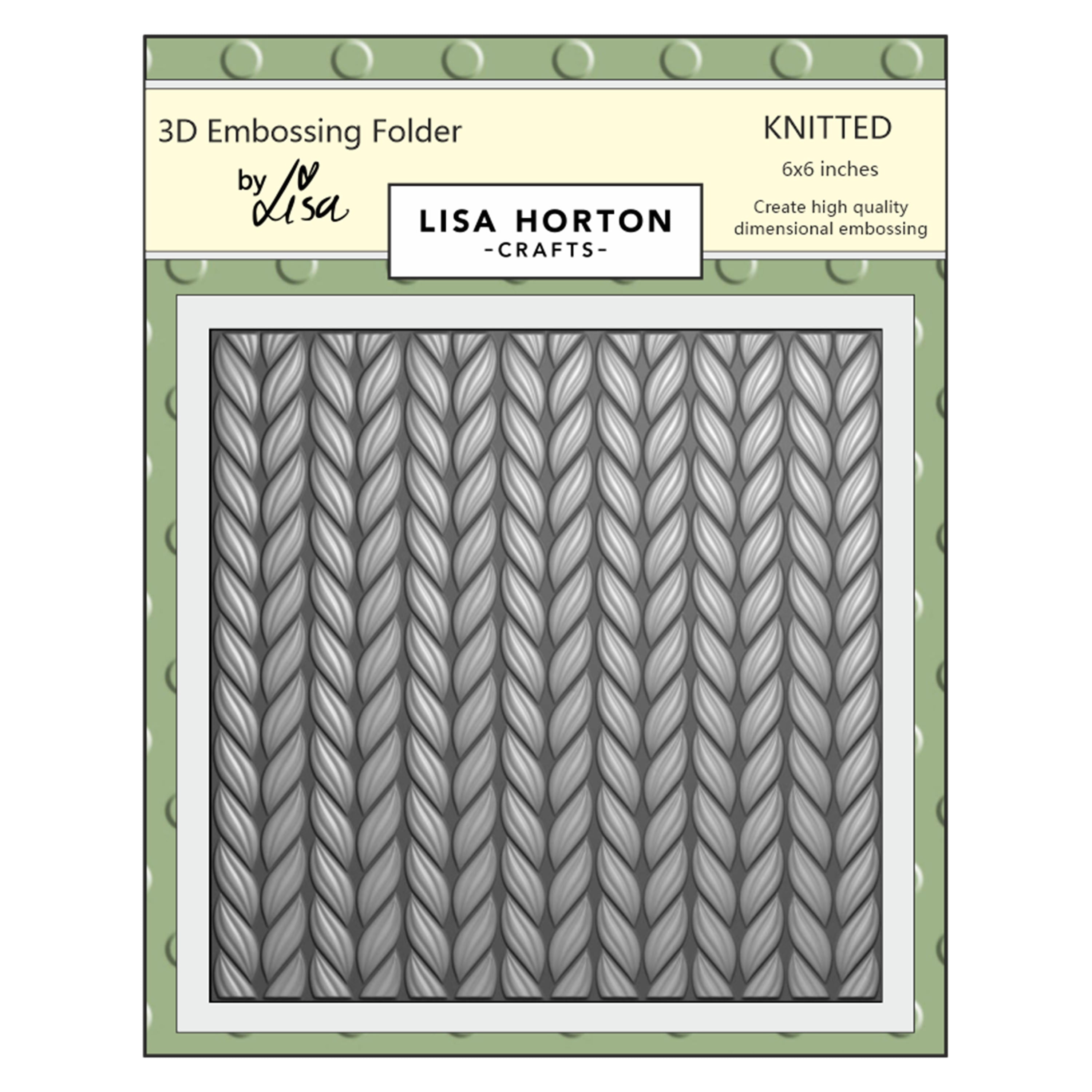 Lisa Horton - Embossing Folder - 3D - Knitted