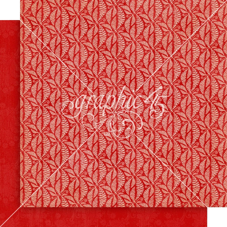 Graphic 45 -Curiouser & Curiouser  - Patterns and Solids Paper Pad  12 x 12"