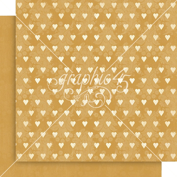 Graphic 45 -Curiouser & Curiouser  - Patterns and Solids Paper Pad  12 x 12"