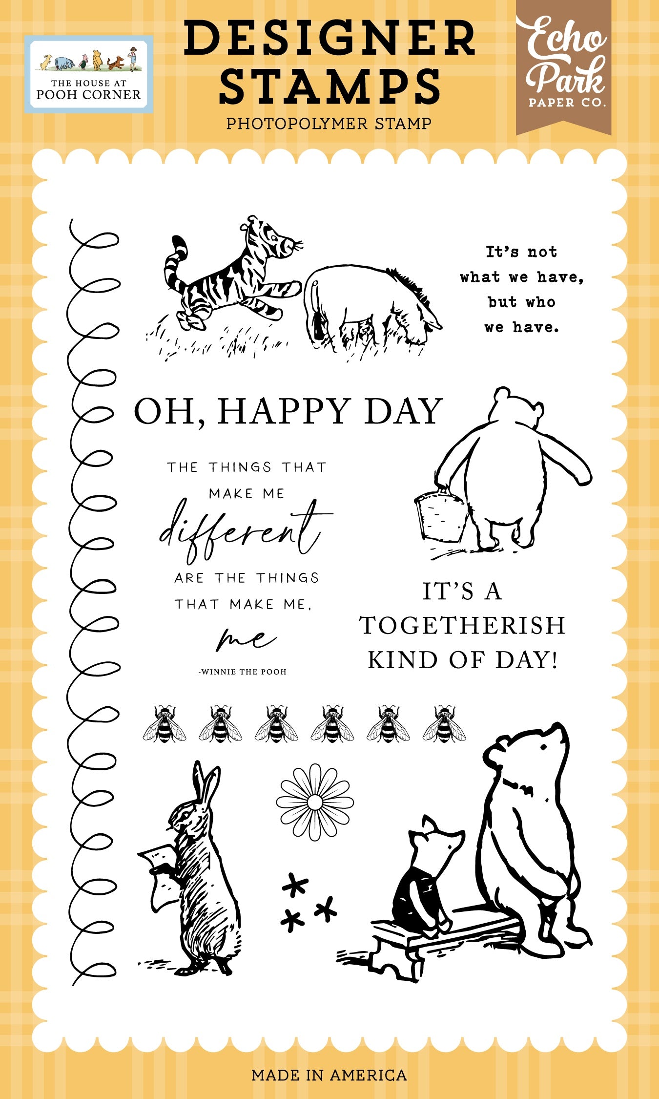 Echo Park  - The house at Pooh Corner - Who we have - Clear Stamp set