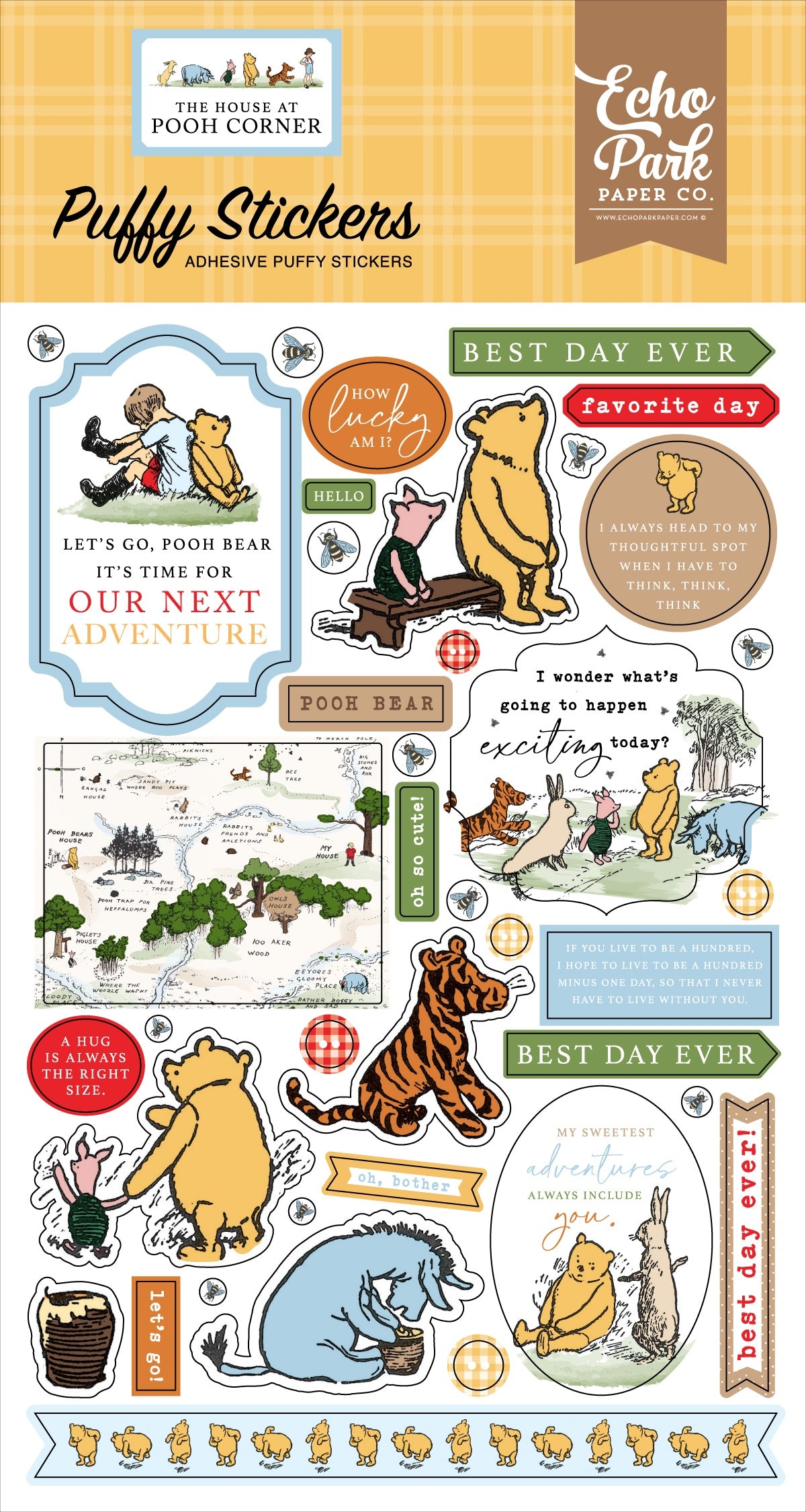 Echo Park - The house at Pooh corner - Puffy Stickers