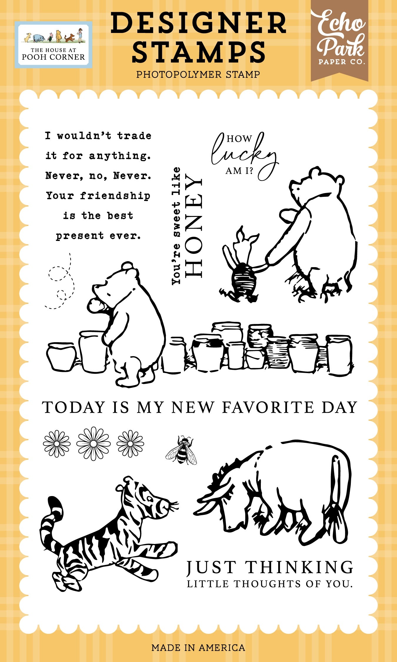 Echo Park  - The house at Pooh Corner - How Lucky Am I - Clear Stamp set