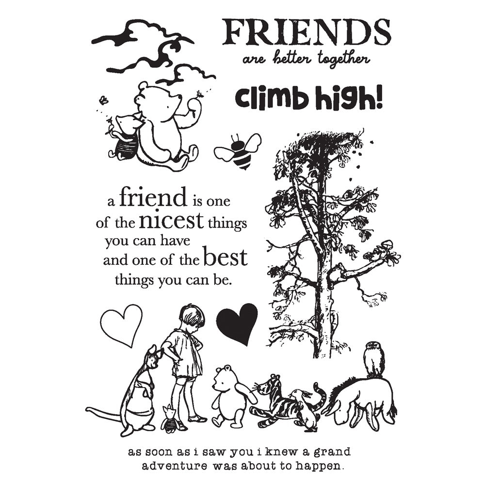 Simple Stories - Classic Pooh - Clear Stamps - Bether together