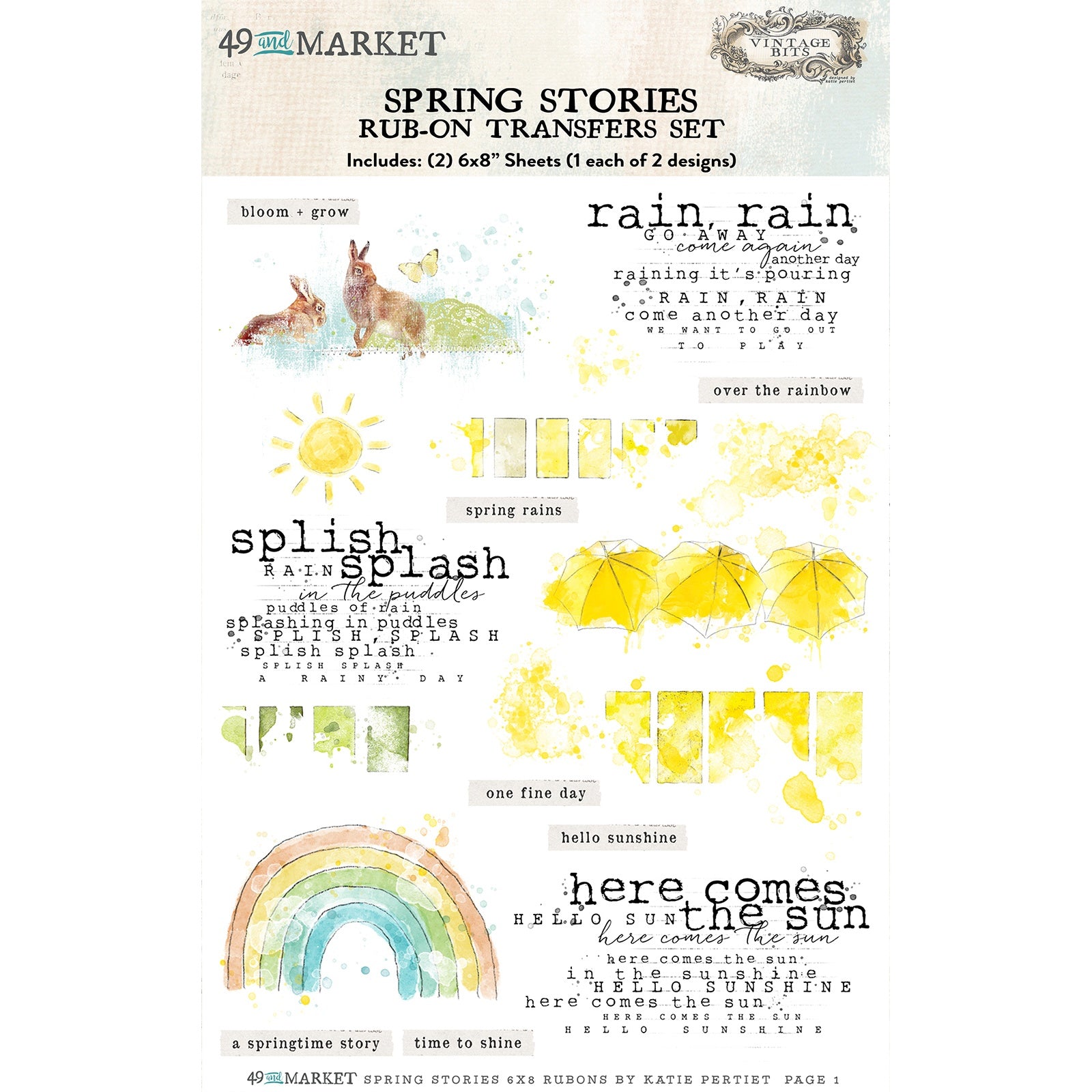 49 and Market - Toddler time - Rub ons - Spring stories