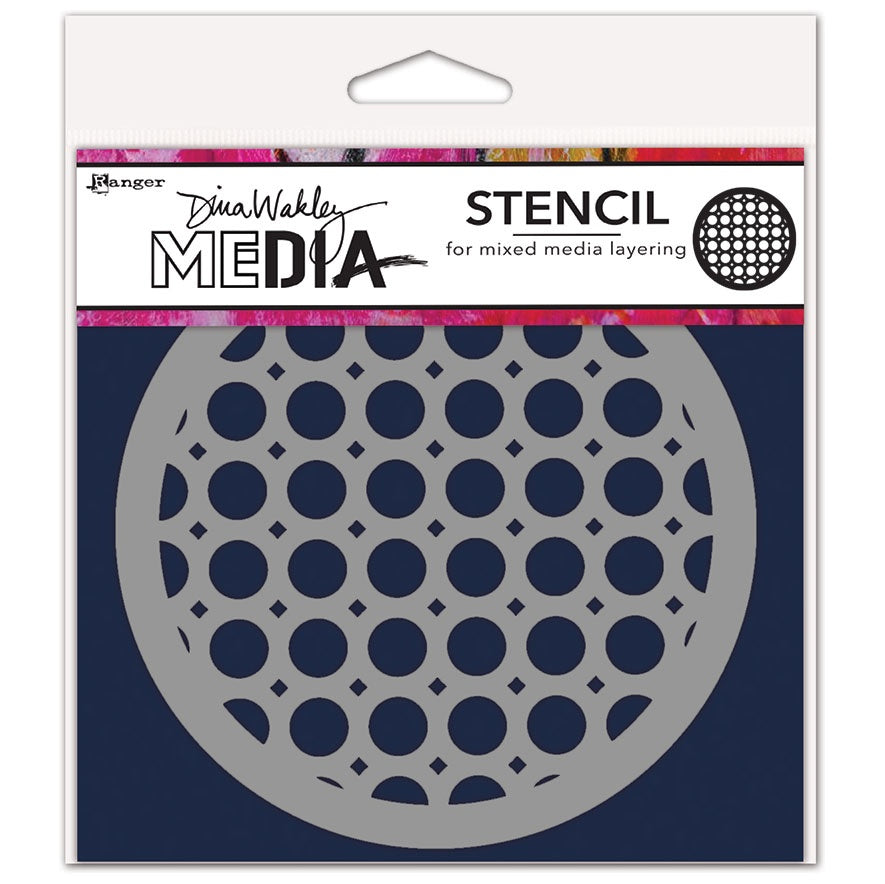 Dina Wakley Media - Stencil - Coaster - Rattan