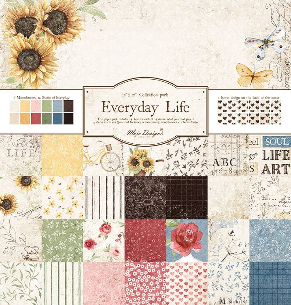 Maja Design - Everyday Life - Collection Pack - Hele serien m/monochrome - 12 x 12"