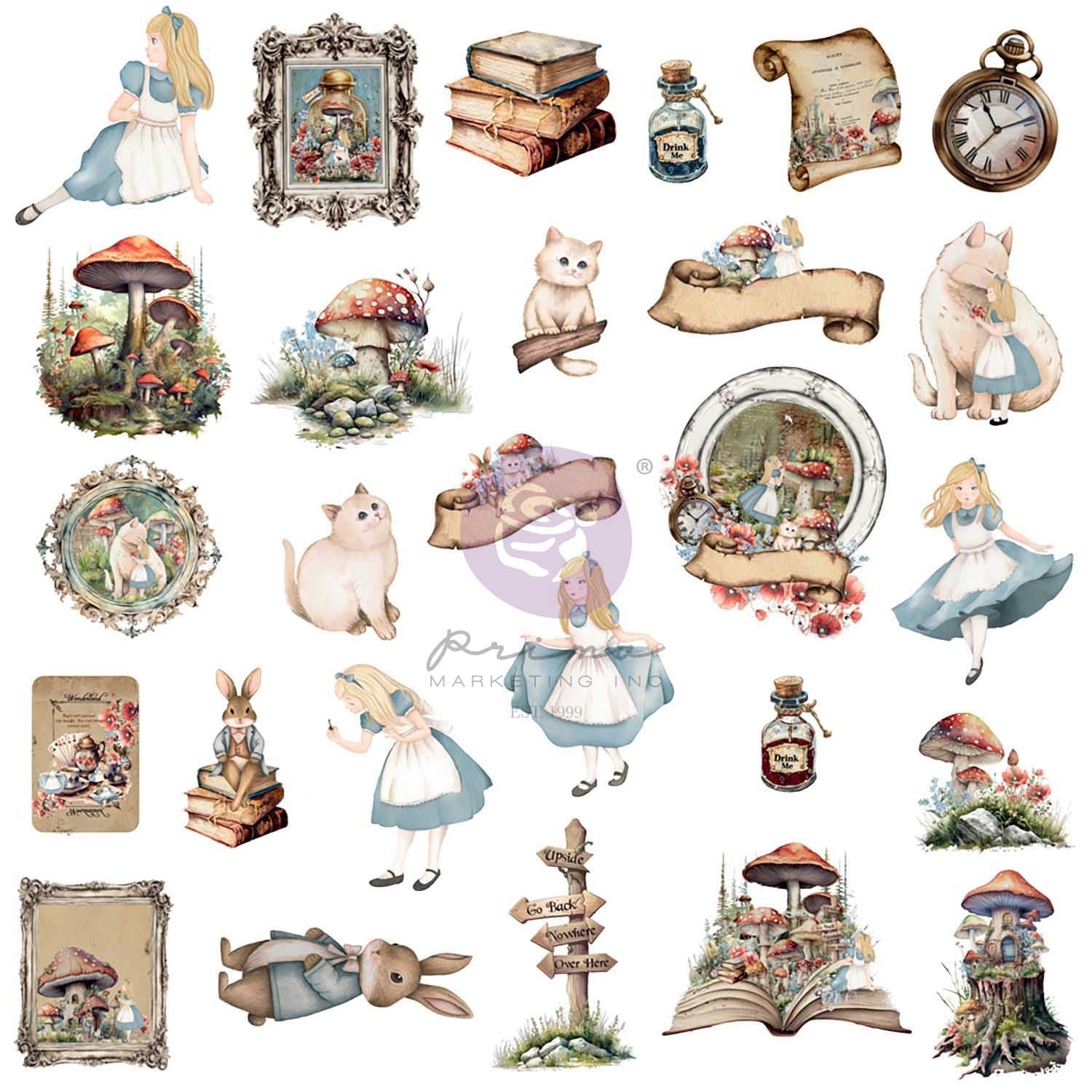 Prima - Return to Wonderland - Keepsakes Ephemera Die Cuts