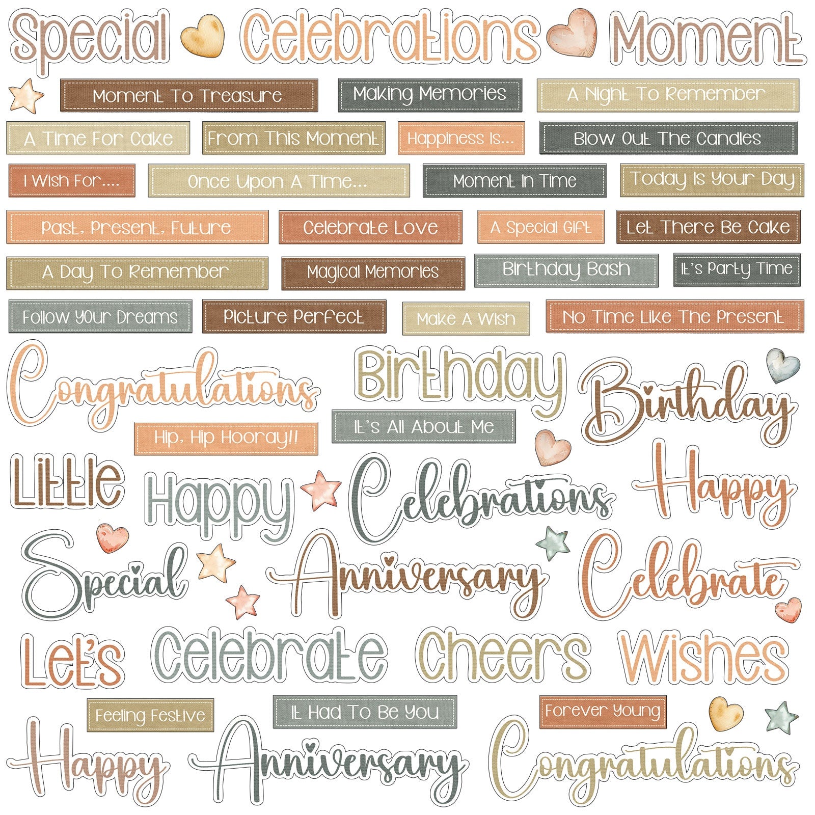 49 and Market - Little Celebrations - Chipboard Words