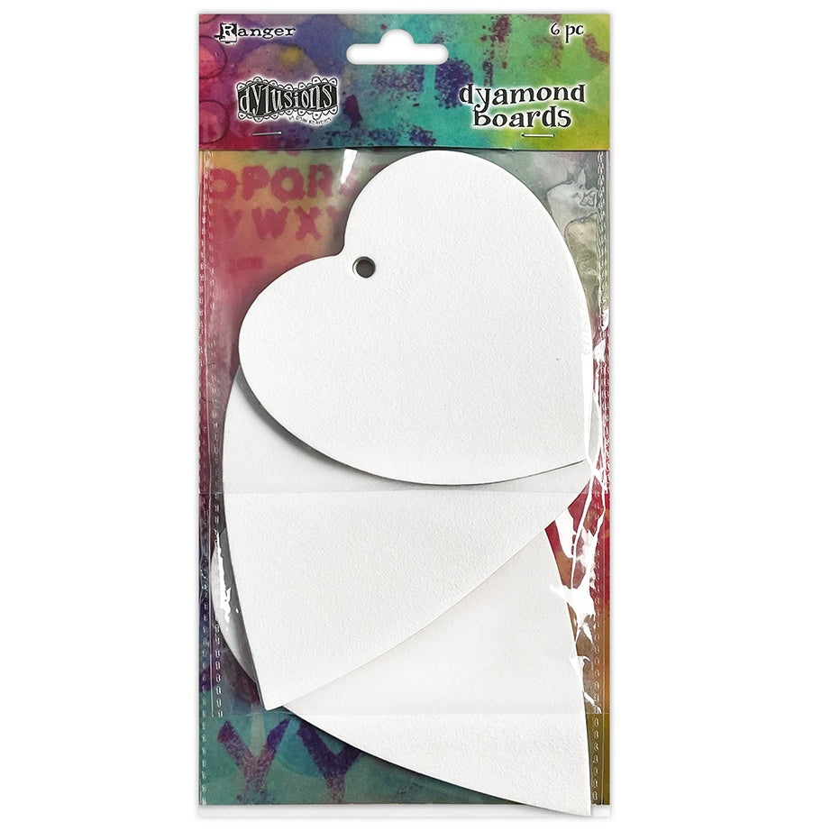 Dylusions - Dyamond Boards - Assorted Large Hearts