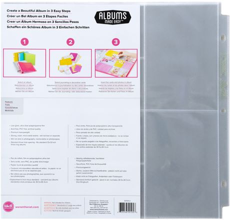 We R Memory Keepers - Albums Made Easy - Photo Sleeves 4x6" 4 up. 4x3" 4-up