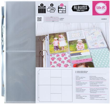We R Memory Keepers - Albums Made Easy - Photo Sleeves 4x6" 4 up. 4x3" 4-up