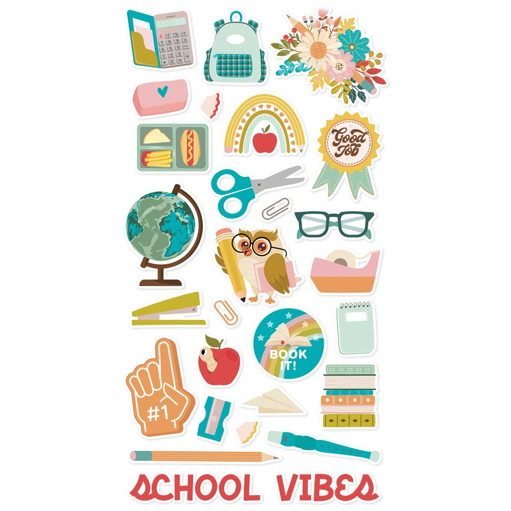 Simple Stories - Book Fair - Chipboard Stickers