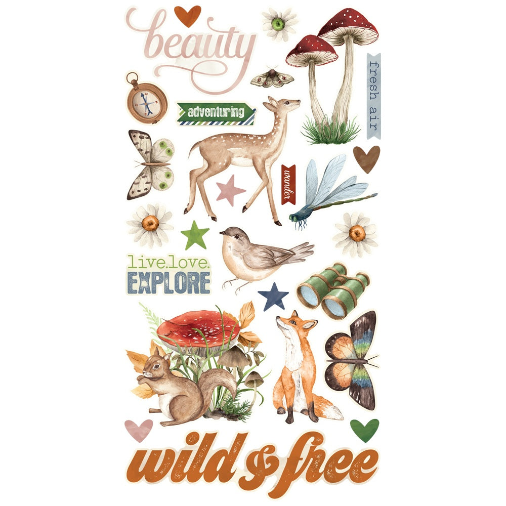 Simple Stories - Woodlands - Chipboard Stickers