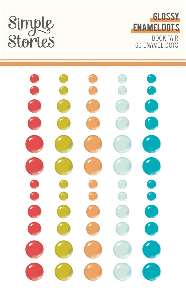 Simple Stories - Book Fair - Glossy Enamel Dots