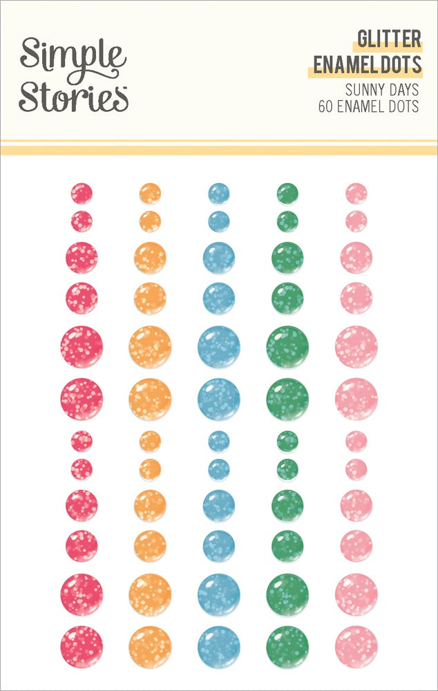 Simple Stories - Sunny Days - Glitter Enamel Dots