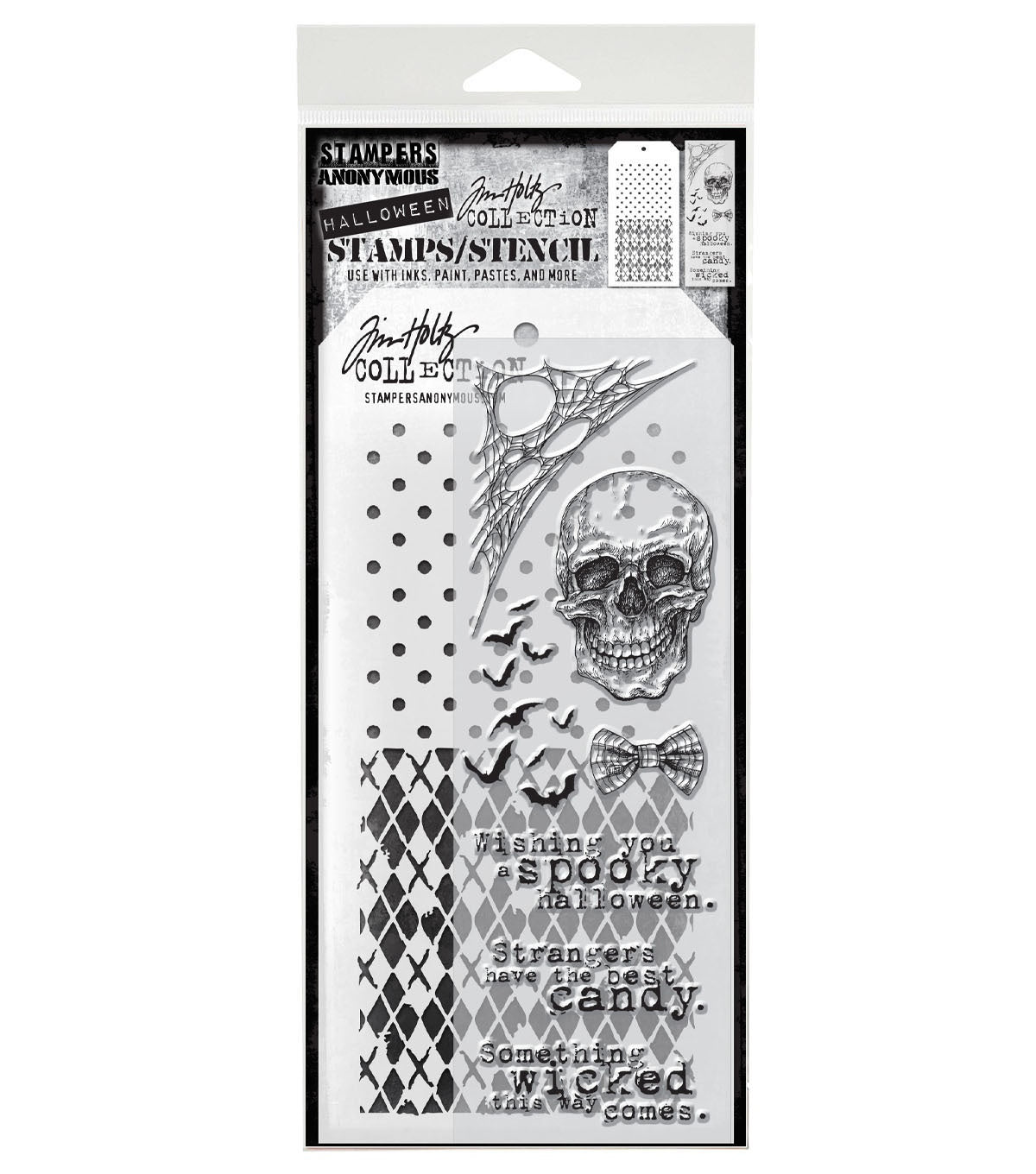 Tim Holtz - Mixed Media Set - Stamp/Stencil - Life of the party