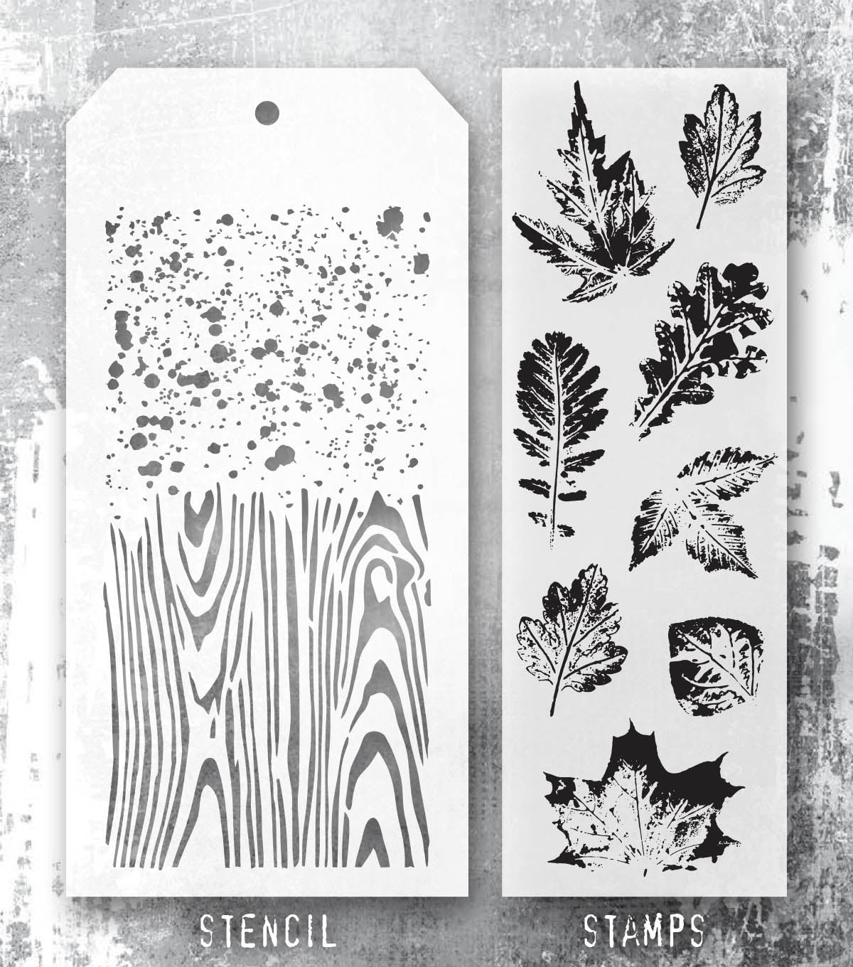 Tim Holtz - Mixed Media Set - Stamp/Stencil - Leaf Prints