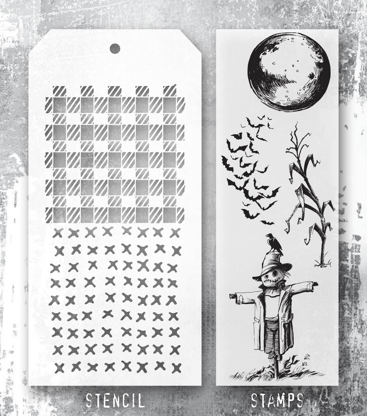 Tim Holtz - Mixed Media Set - Stamp/Stencil - The Scarecrow