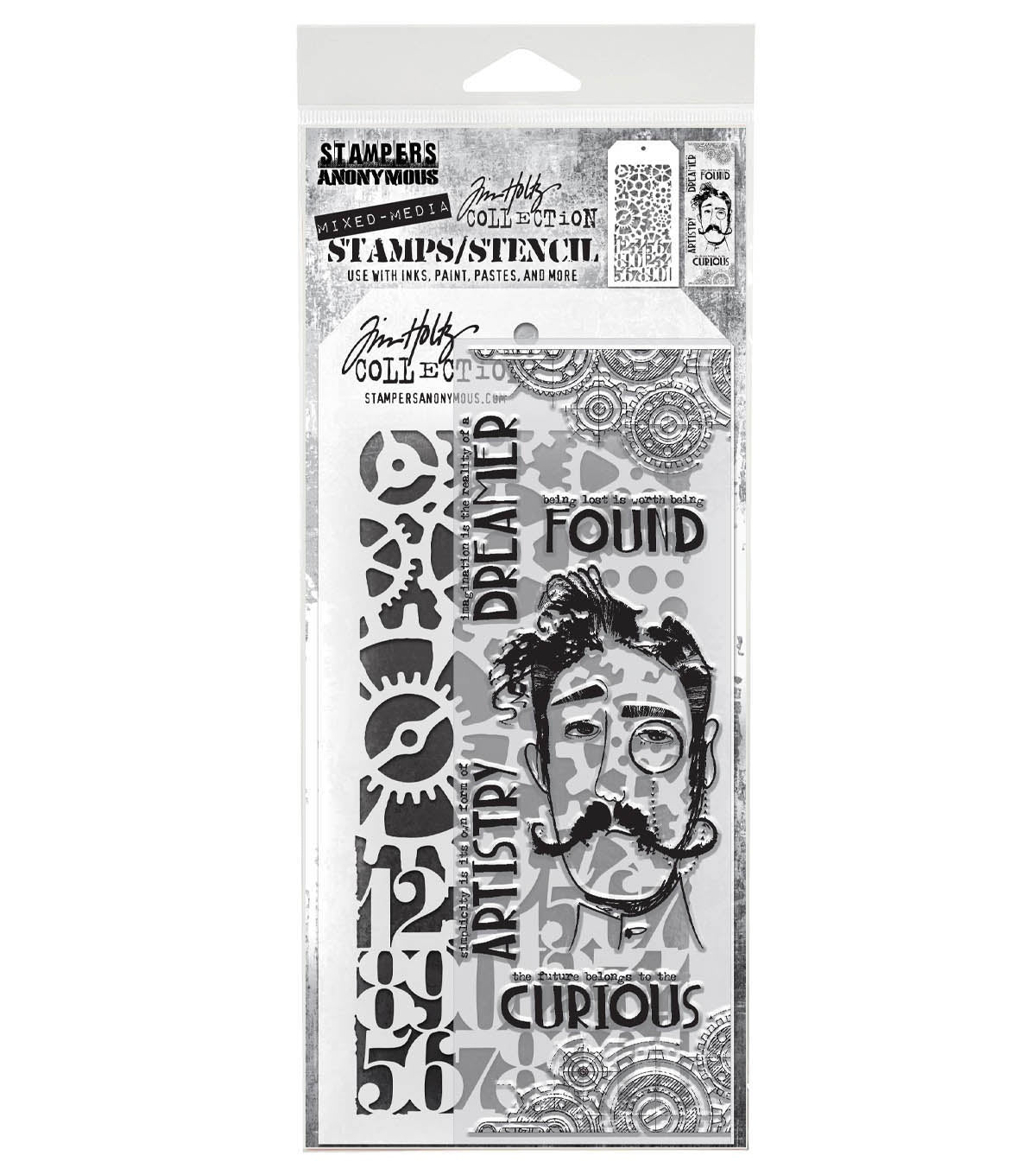 Tim Holtz - Mixed Media Set - Stamp/Stencil - Observations
