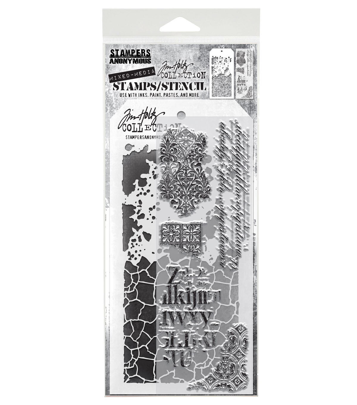 Tim Holtz - Mixed Media Set - Stamp/Stencil - Fragments