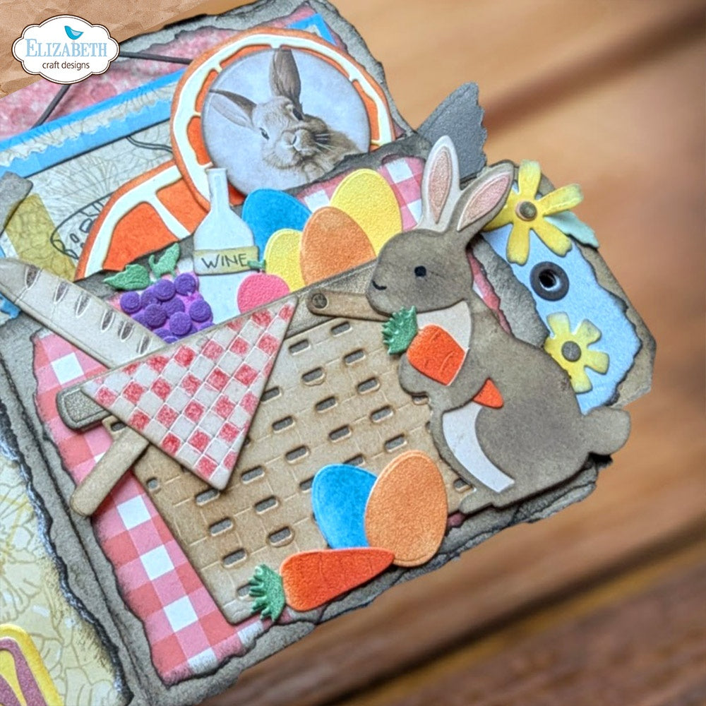 Elizabeth Craft - Dies - Picnic basket & bunny