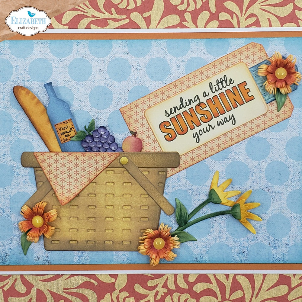 Elizabeth Craft - Dies - Picnic basket & bunny