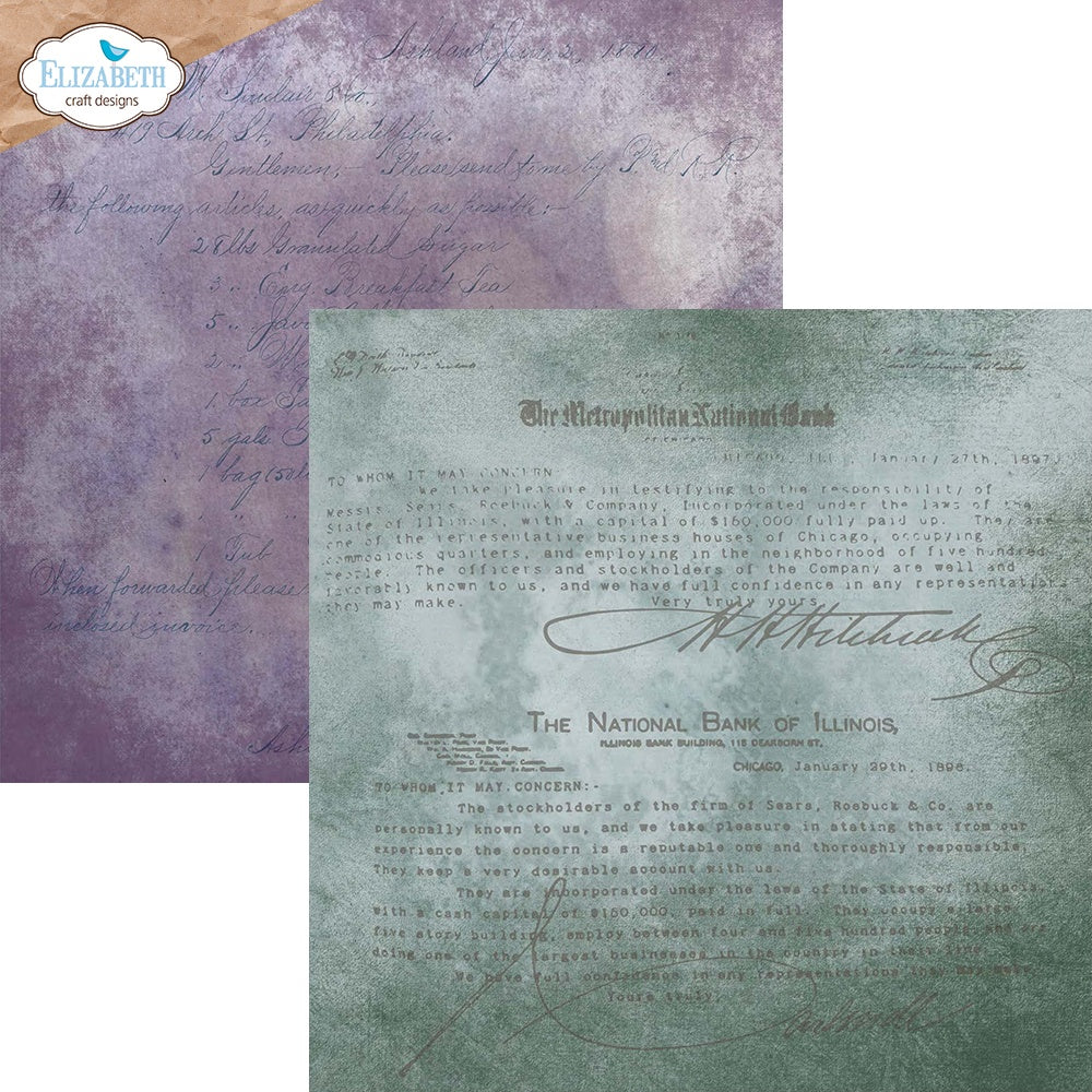 Elizabeth Craft - Backgrounds Volume 1  - Paper Pack    12 x 12"