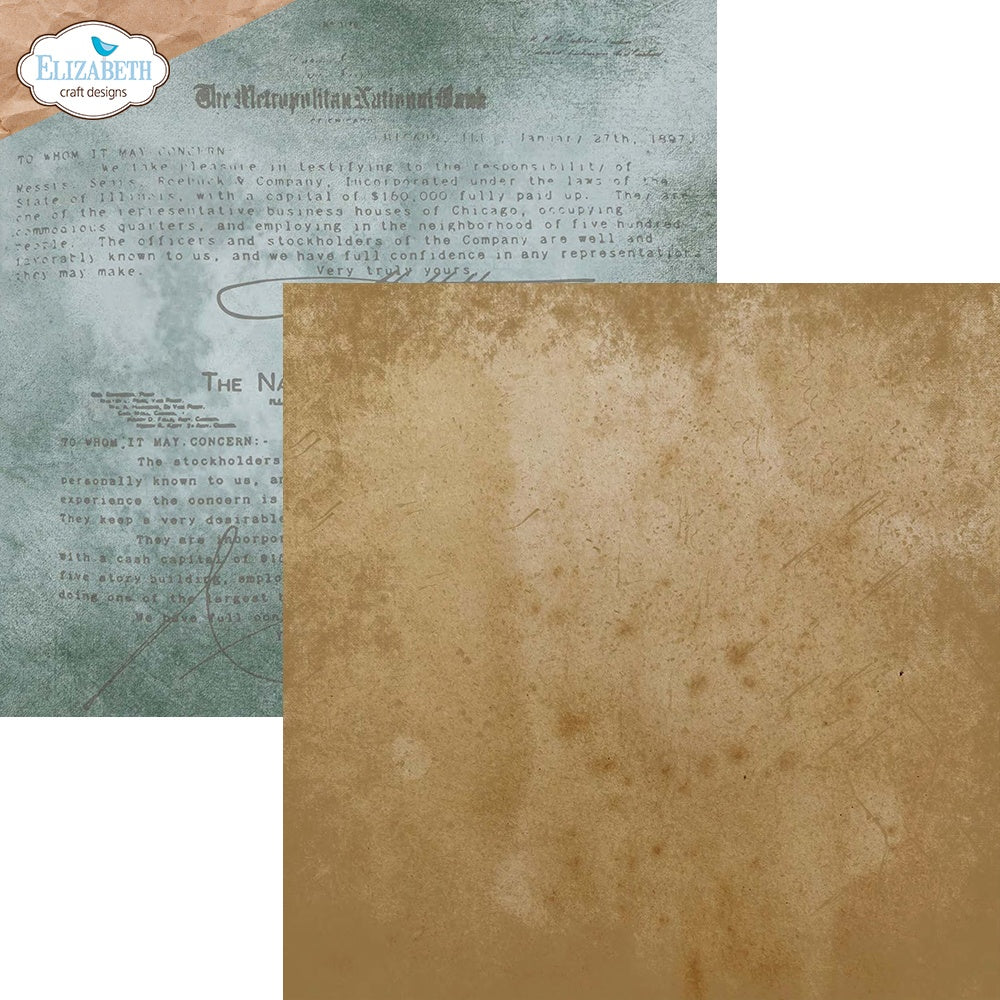 Elizabeth Craft - Backgrounds Volume 1  - Paper Pack    12 x 12"