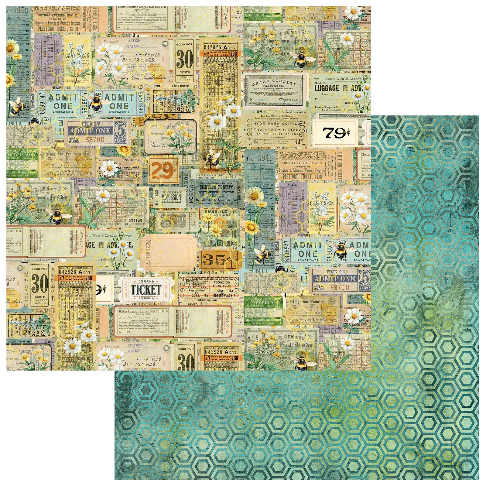 49 and Market - Botanical Buzz Collection -   12 x 12"